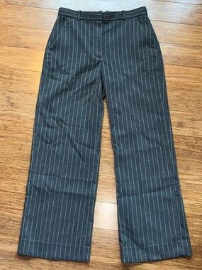 Abercrombie & Fitch Charcoal Pinstripe Dress Pants